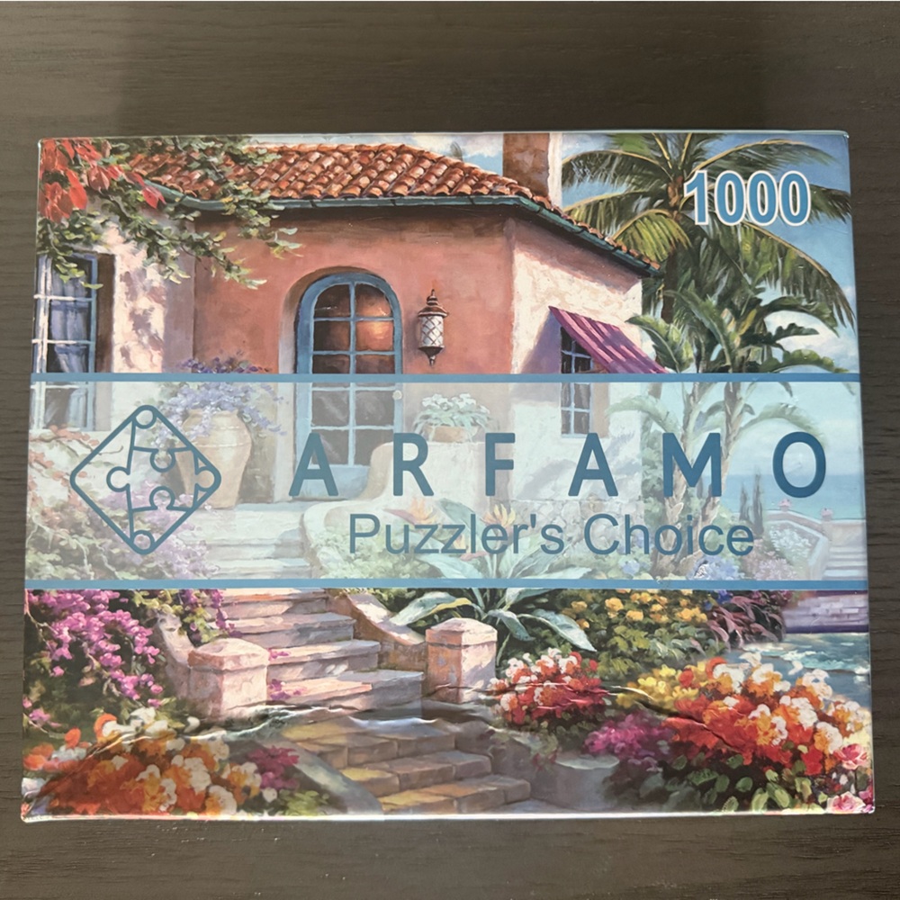 Puzzler's Choice 1000-Piece Jigsaw Puzzle - Colorful Mediterranean Garden